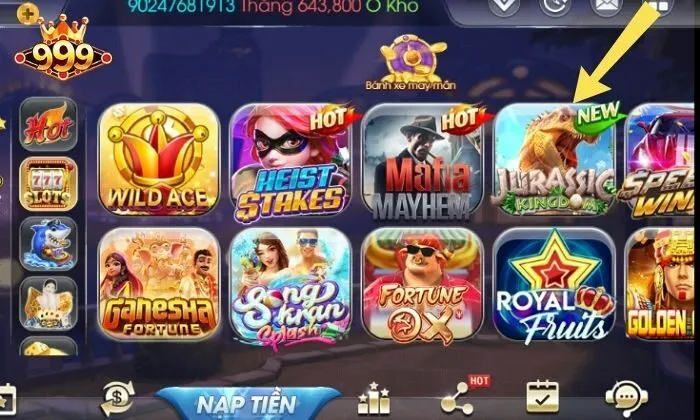 Jurassic Kingdom 999BET là một trò chơi nổ hũ đặc sắc được nhiều bet thủ yêu thích