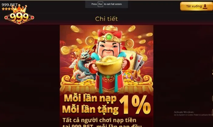 khuyến mãi hoàn trả thêm 1% 999BET Một số các điều kiện khi tham gia khuyến mãi hoàn trả thêm 1% 999BET